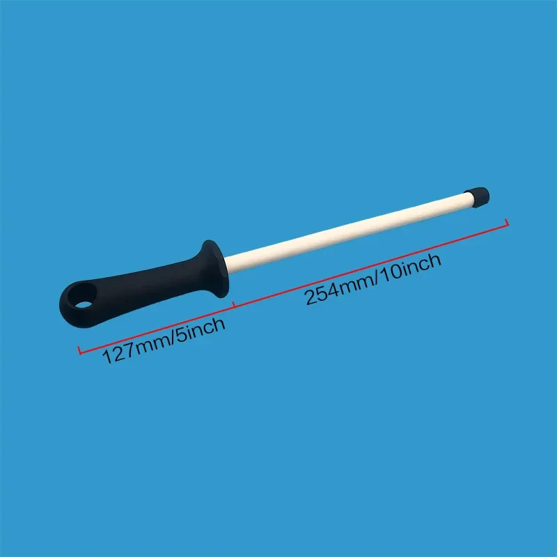 Alumina Ceramic Sharpening Rod 8 10 12 Inch Round Honing Sharpener Stone Long Stick Whetstone Sharpen Kitchen Accessories