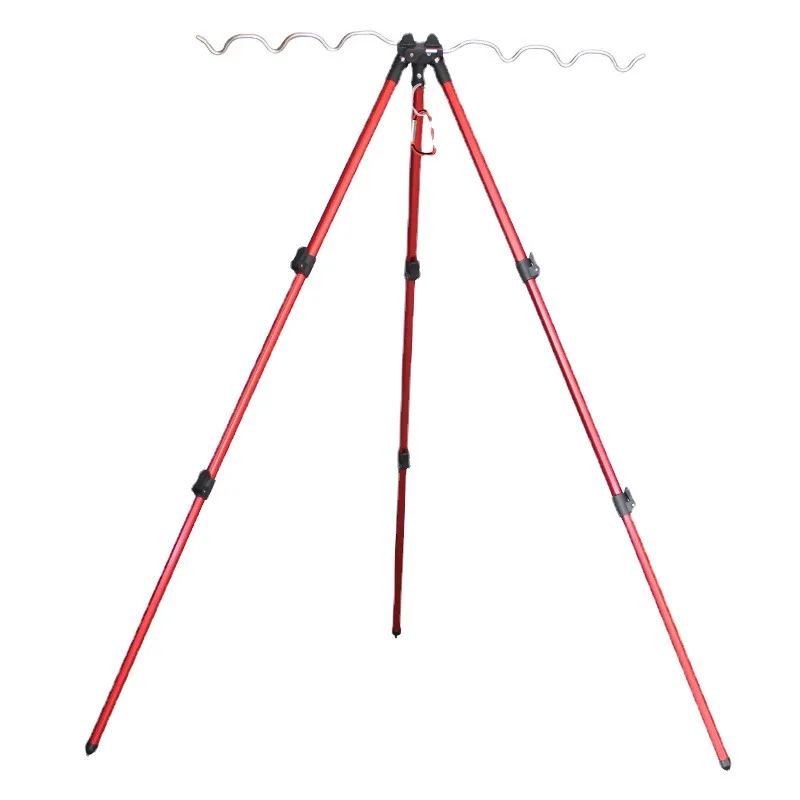 

Fishing Rods Tripod Stand Telescopic Aluminum Alloy Fishing Rod Holder for Telescopic Fishing Rods and Hand-held Rods