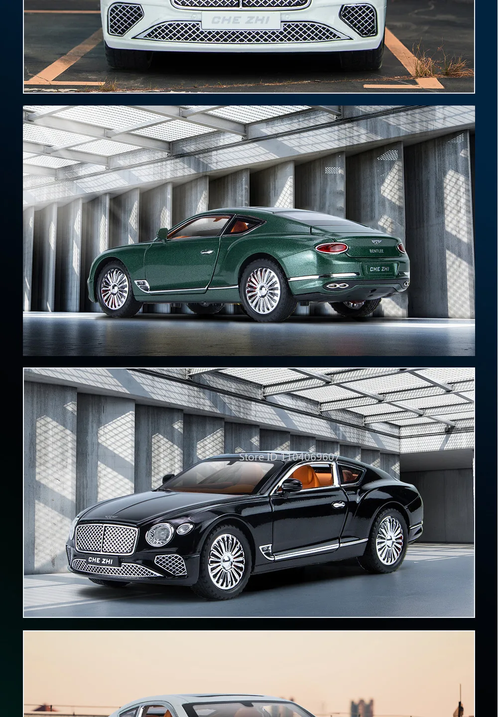 Maßstab 1:24 Continental GT Legierung Automodell Spielzeug Zurückziehen Diecast Metall Sportwagen Modelle Simulation Sound Licht Sammlung Geschenke – Detail 13