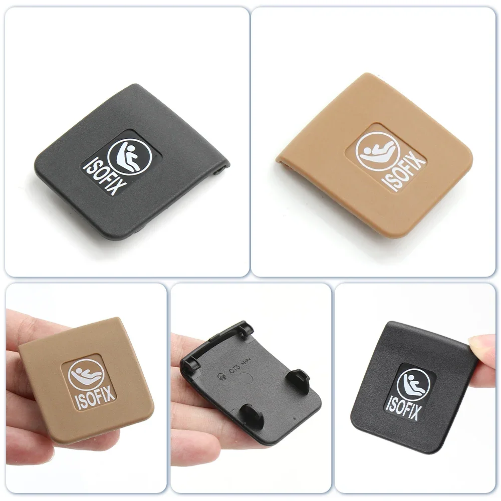 

2 Colors Rear Seat ISOFIX Buckle Flip Cover Child Seat Safety Belt Caps Fit For Cadillac CT5-2 2020-2024 White Symbol