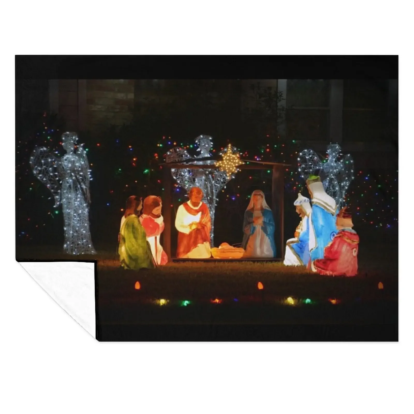 

Nativity Throw Blanket anime Blankets For Sofas Flannel Decorative Beds Blankets