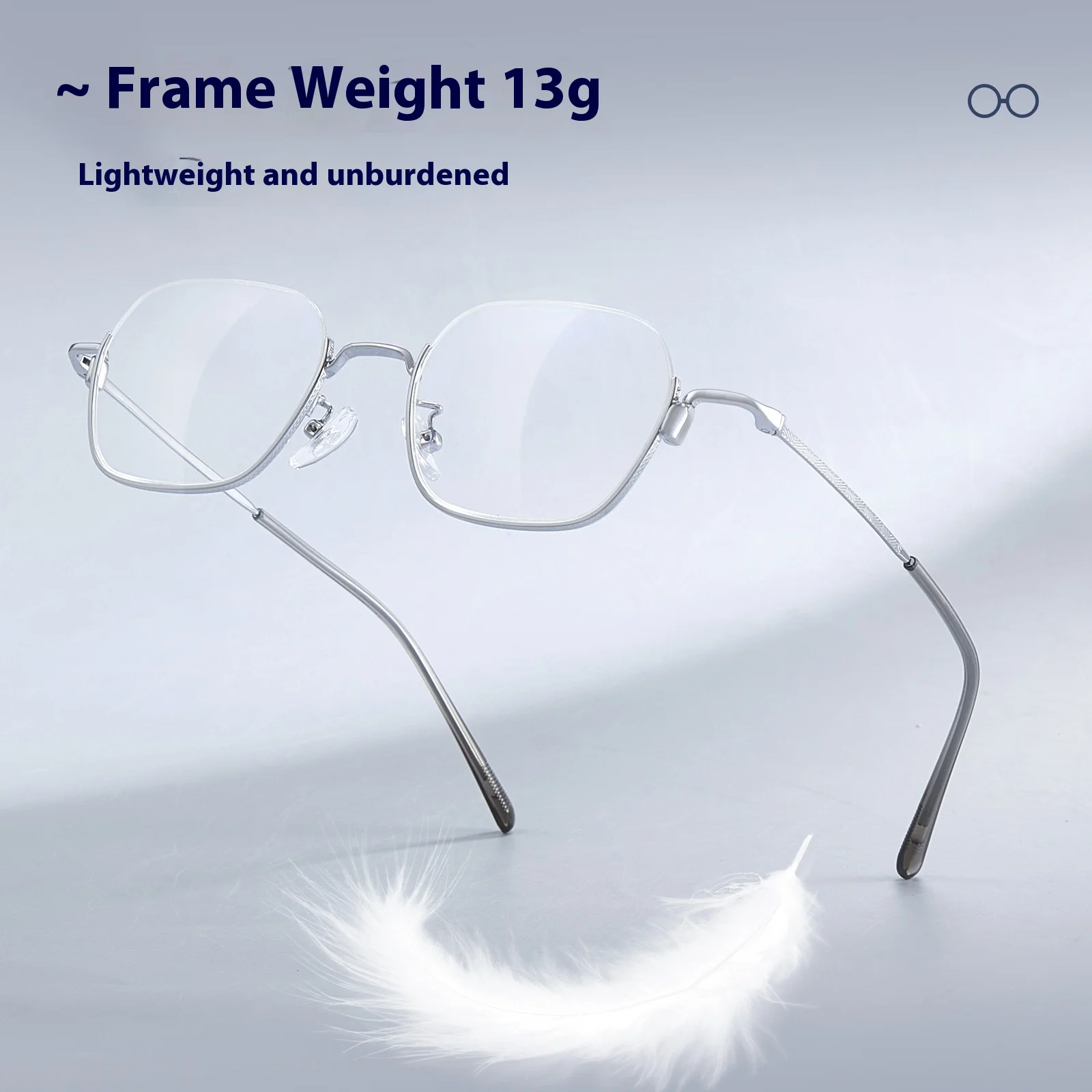 

Pure Titanium Half Frame Glasses Frame Fashionable Prescription eyeglasses Progressive Multifocal eyewear Reading Spectacles