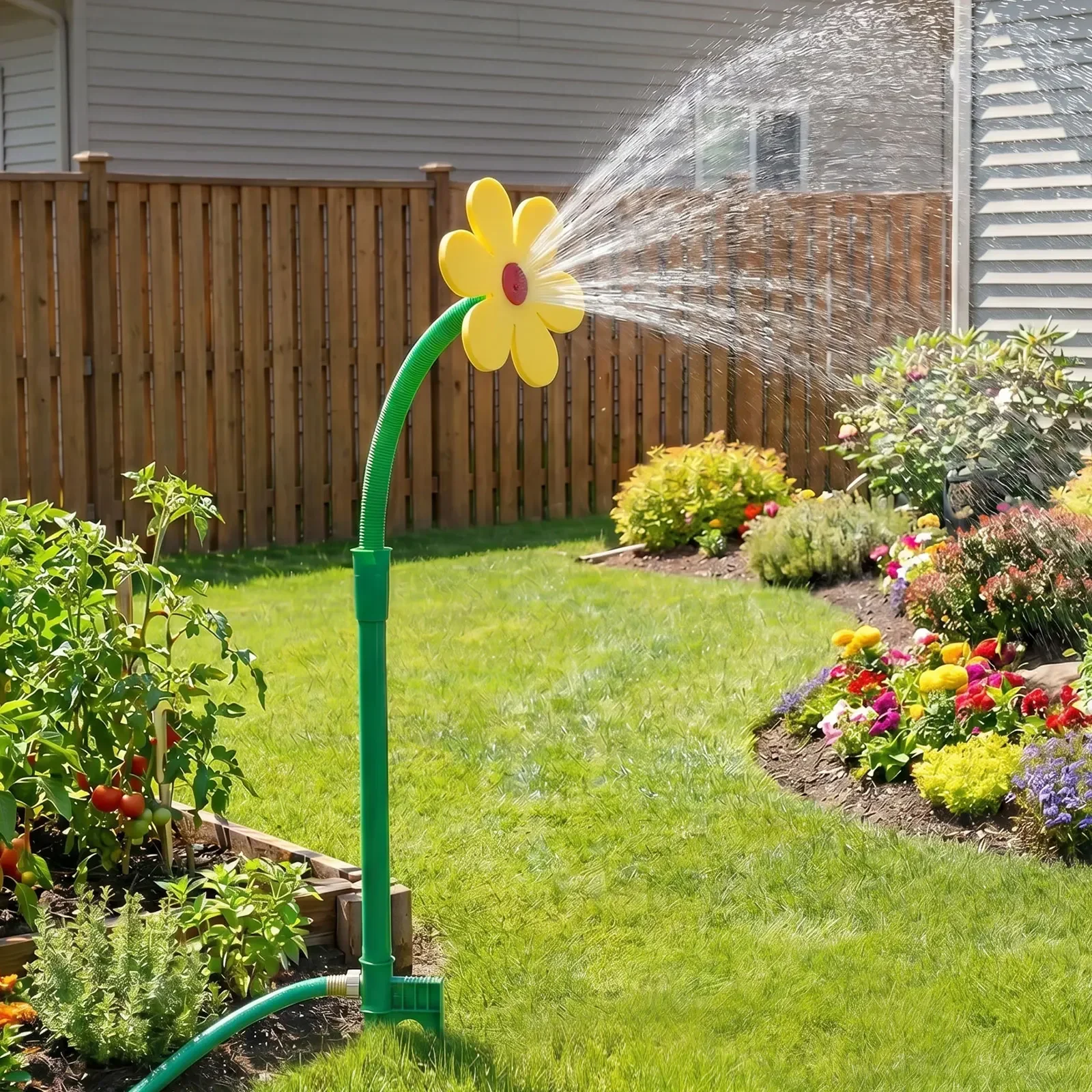 Crazy Daisy Sprinkler 360 Rotating Dancing Flower Water Sprinkler Adjustable Lawn Sprinkler Garden Yard Decor