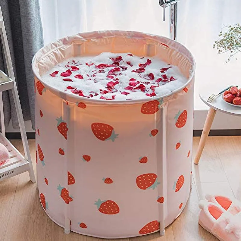 

Portable Bathtub Foldable Soaking Bathtub Thickened Hot Foam To Keep Temperature Bathroom Accessories