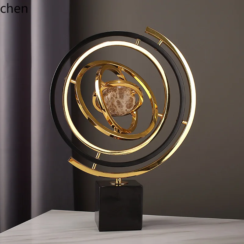 Zml globe ornament - sample room living room tv cabinet wine cabinet decoration - hotel lobby entrance display