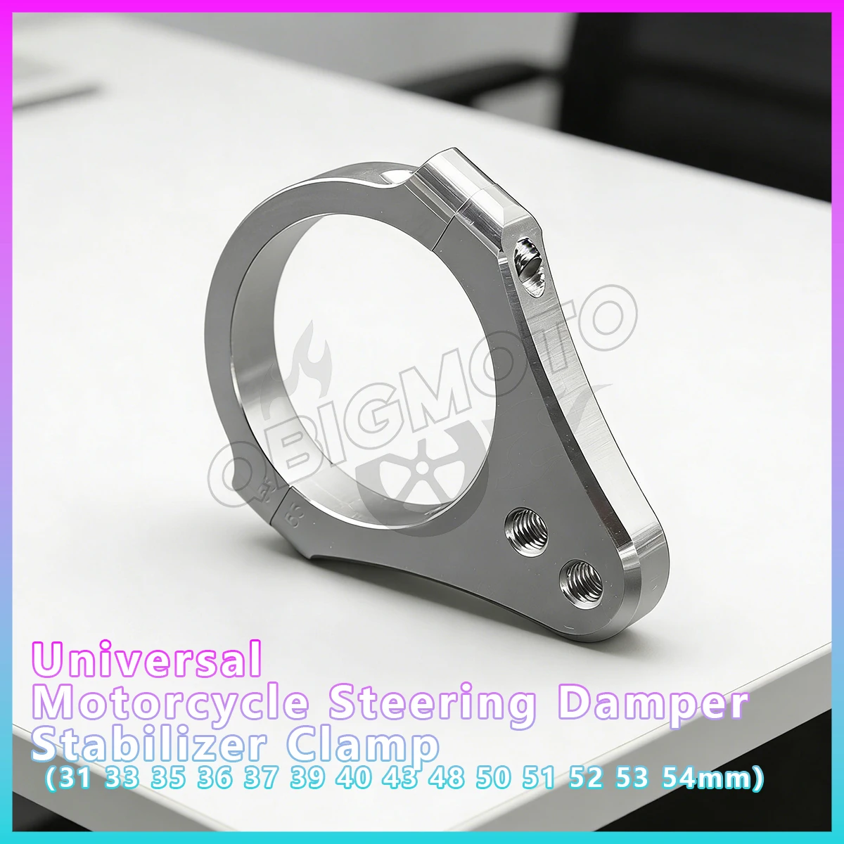 Universal CNC Steering Damper Bracket Fork Clamp Support Holder Motorcycle Front shock absorber modified Accessories 30-60 mm
