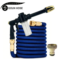GOUN HOSE Garden Hose High Pressure Rubber Extensible Flexible Hose High Pressure Car Wash Foam Pot Water Gun Lawn watering tool