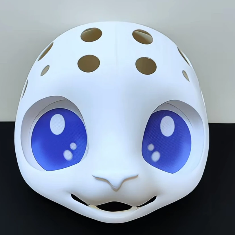 Original 3D Printed Kemono Base Mask Cute Skull Short Snouted Canine Animal Suit Skull COS DIY Accessories