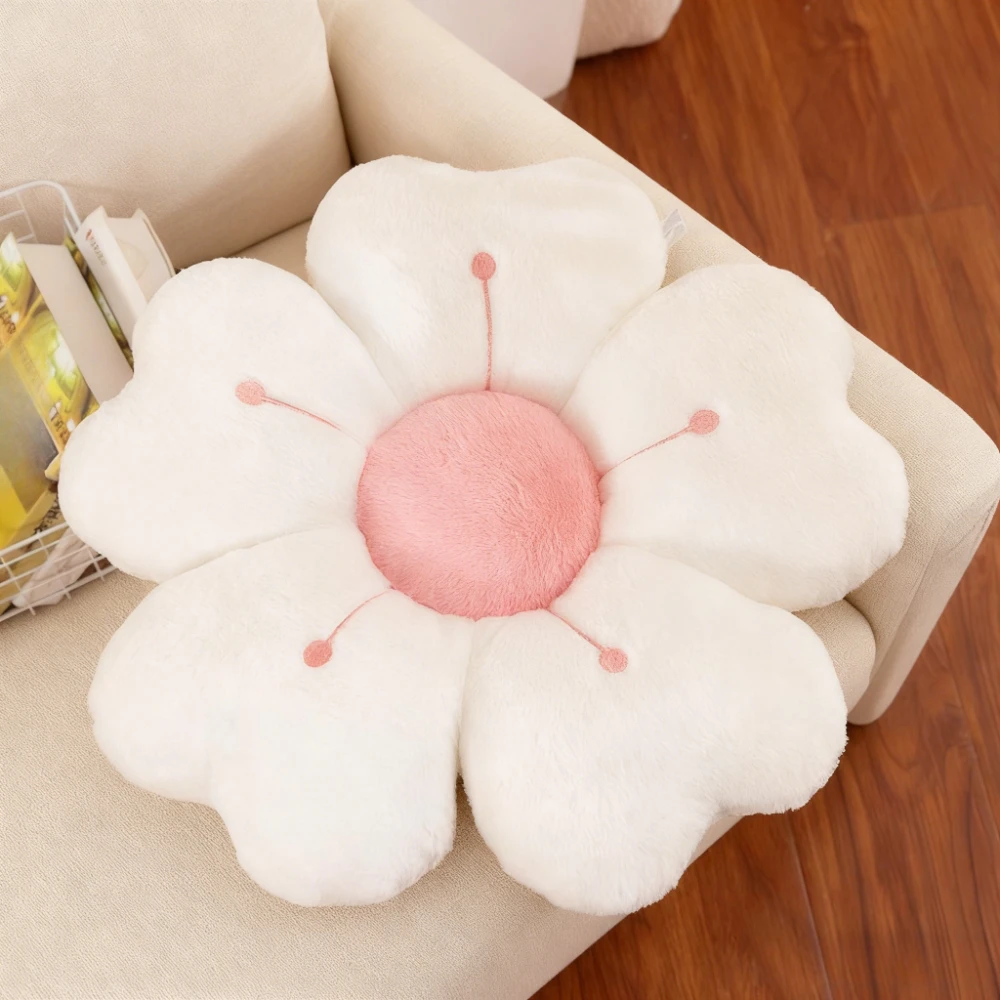 Blumenförmiges Plüsch-Wurfkissen – bequemes und niedliches Matratzen- und Soadekissen, Stuhlkissen, Bodenkissen