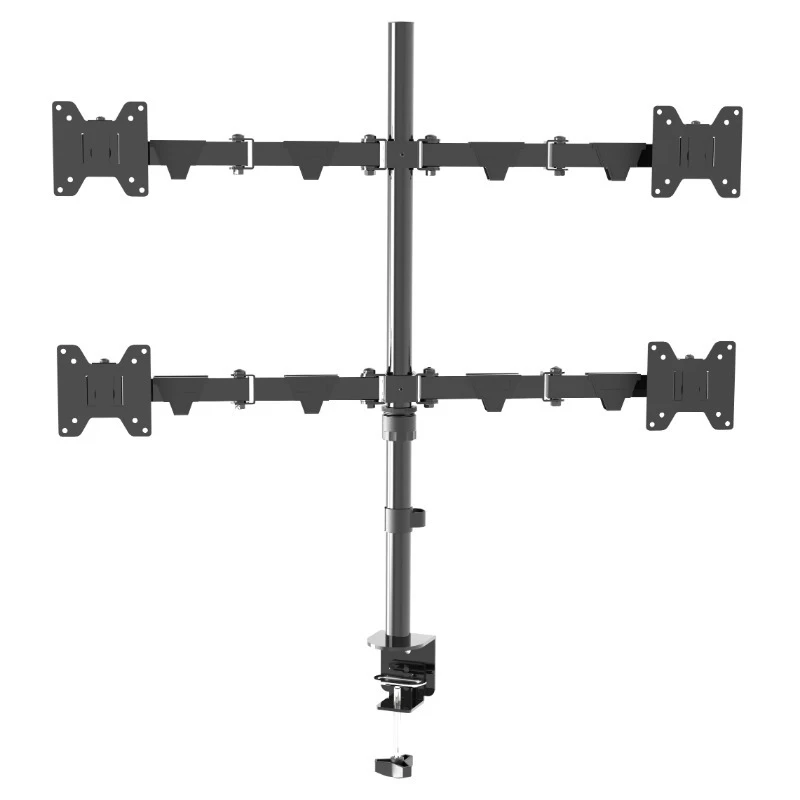 Ergonomic display stand Four-screen desktop clip-on display stand for 32-inch screens up to 90 degrees