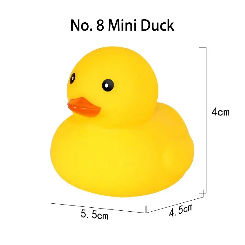 Car Decor Bath Duck Mini Rubber Ducks Accessories Outfit Rubber Ducky Duck Bath Toy Bathtub Toys for Kids Birthday Party Favor