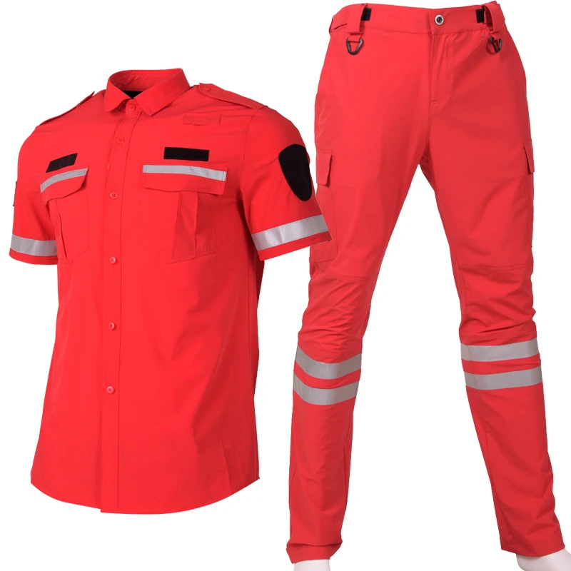 Summer Slim-Fit Quick Dry Emergency Rescue Uniforms Security Physical Water Search and Rescue Training Uniforms Fire Uniforms