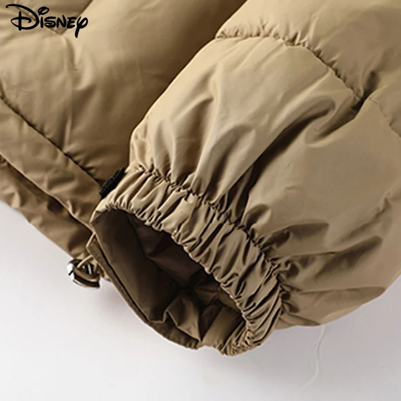 Disney New Arrival Brand Clothing Top Fashion Mickey Mouse Print Logo Loose Cardigan Winter Coat Casual Cotton-padded Jacket