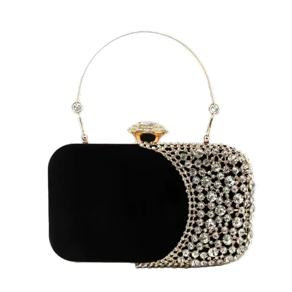 حقيبة يد مسائية مدمجة بالألماس الرجعية للنساء حقيبة يد Dr متعددة الاستخدامات Ele Par Accory Hard ell صغيرة الحجم #5