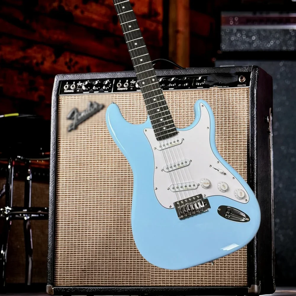 2026 hot 39 inches Guitar Best Sellers Blue  SSS Pickup 22frets Suitable for Beginners Rock Jazz Clear Timbre