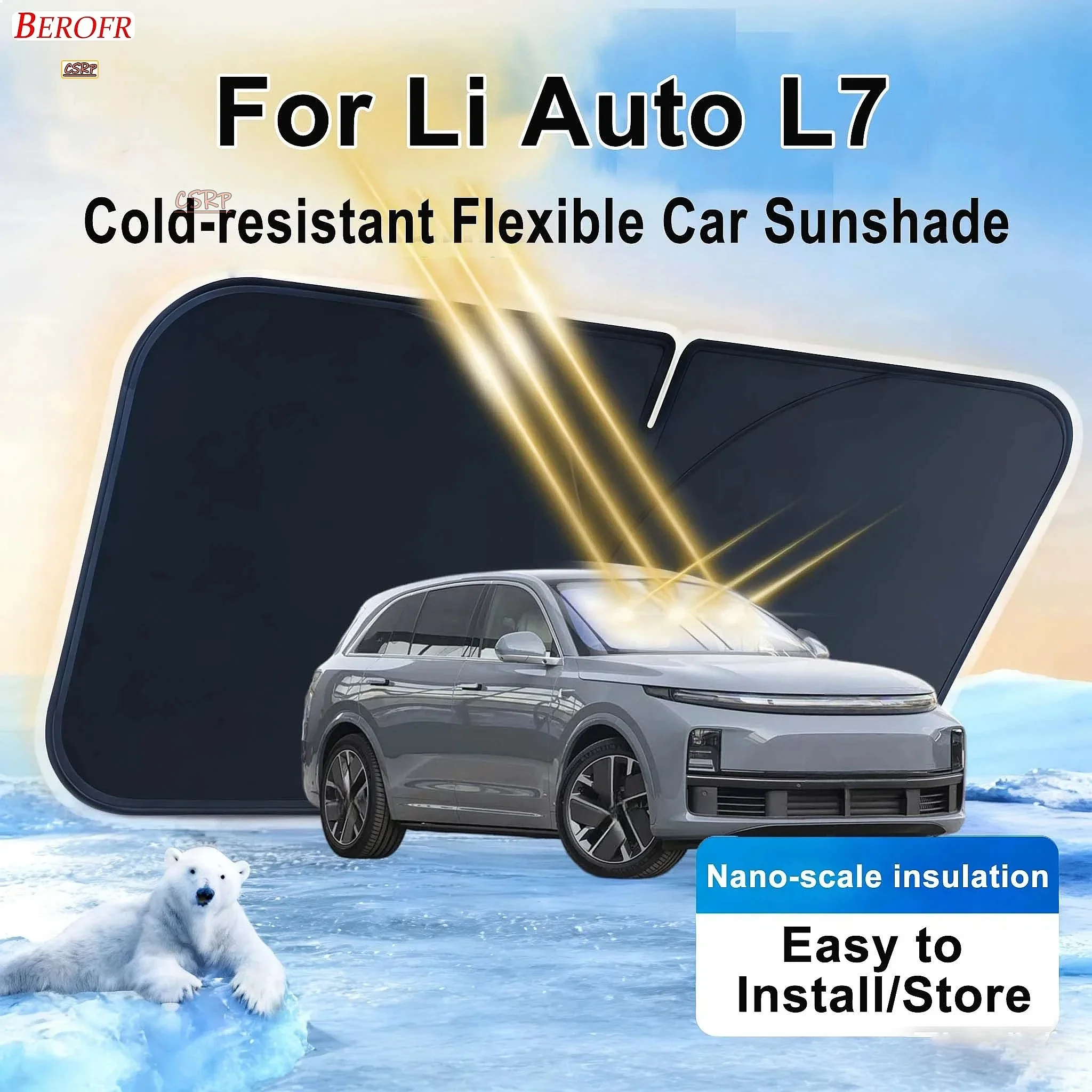 For Li Auto L7 2023-2026 Car Windshield Sunshade Cover Front Window Sun Shade Heat Insulation Summer Auto Accessories