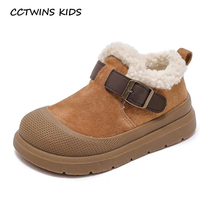 

Kids Shoes Winter Toddler Boys Fashion Brand Casual Warm Fur Flat Baby Girl Loafers Moccasin Children Outdoor Non Slip Soft Sole