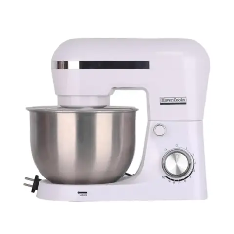 HavenCooks Electric Stand Mixer with 6.5 Quart Bowl Household Food Mixer 10+p Speeds 660W Kitchen Tilt-Head Bread Dough and Cak