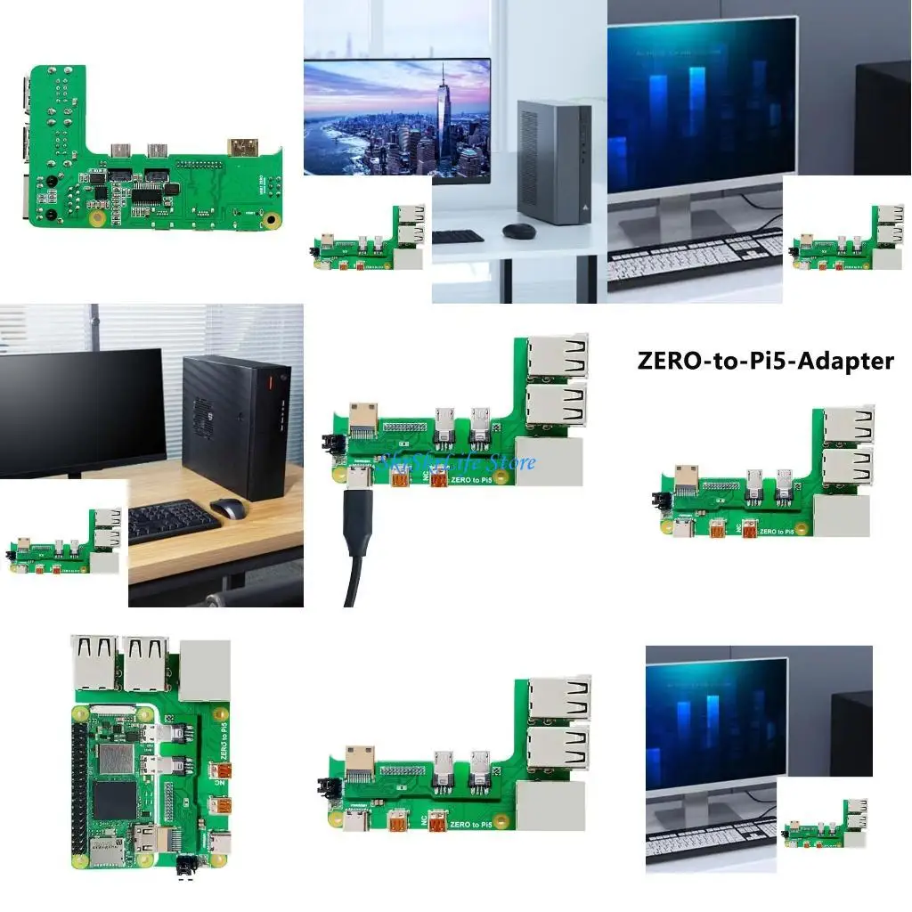 

E65E For RPI5 Expansion Board with Ethernet and 3 USB Ports Versatile Compatibility