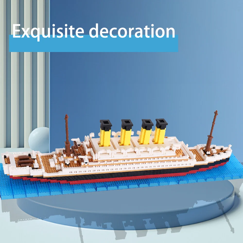 Zestaw klocków konstrukcyjnych Titanic gigantyczny chłopiec dziewczynka puzzle model statku wycieczkowego