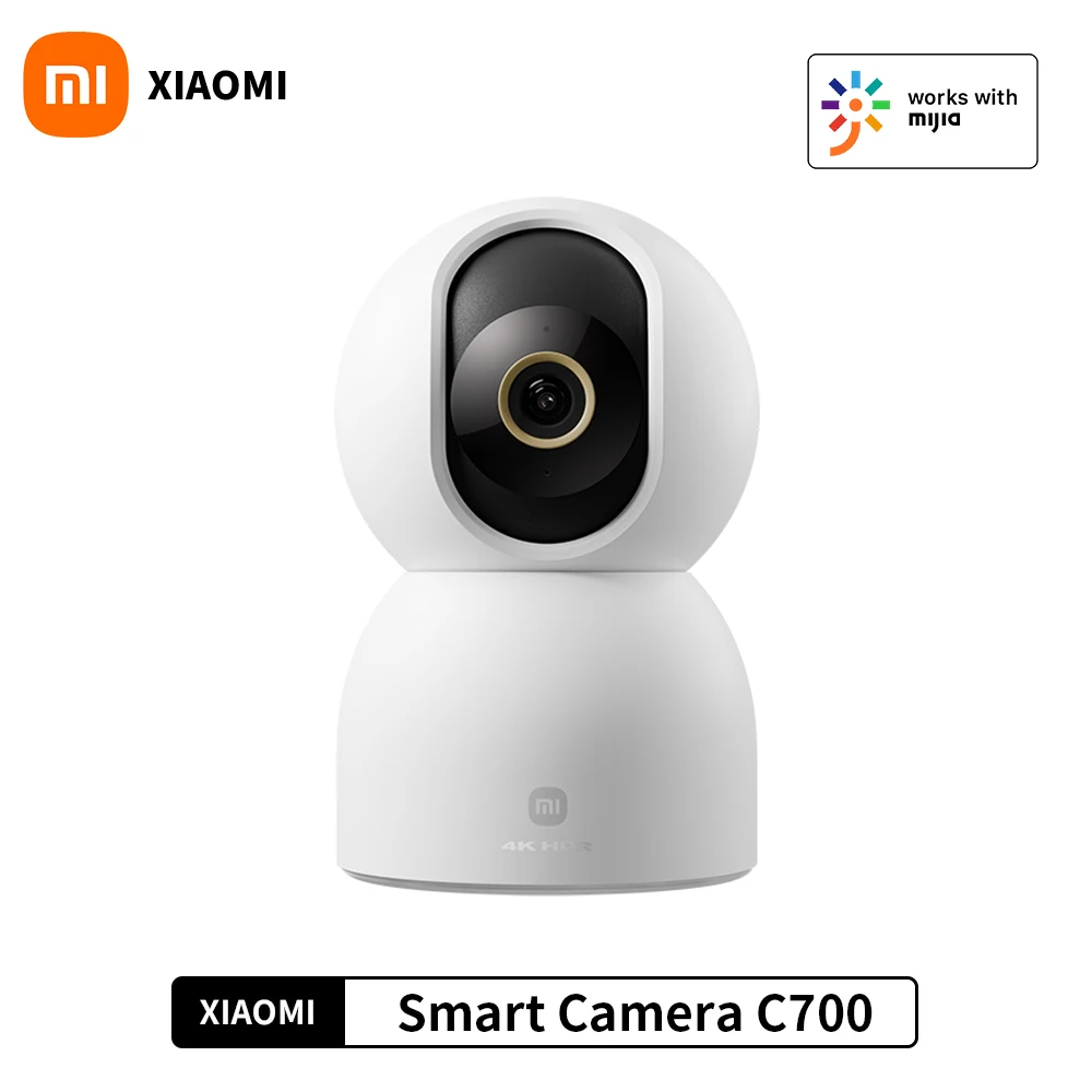 Xiaomi Smart Camera C700 4K Ultra Low Light Full-color AI Facial Baby Recognition Gesture Call WiFi6 Surveillance Webcam Mi Home