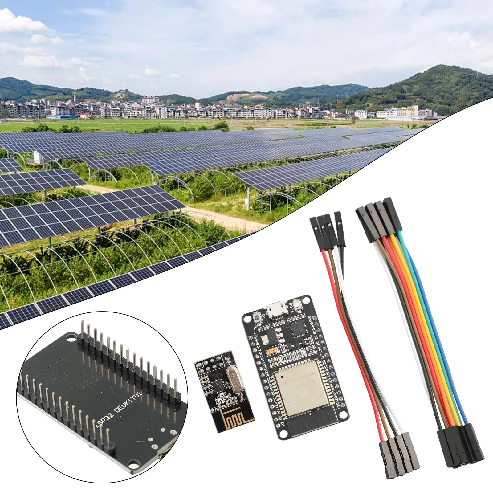 OpenDTU For Hoymiles DIY Kit ESP32+NRF24L01+Cable Real Time PV Monitoring Easy Installation High Performance Components