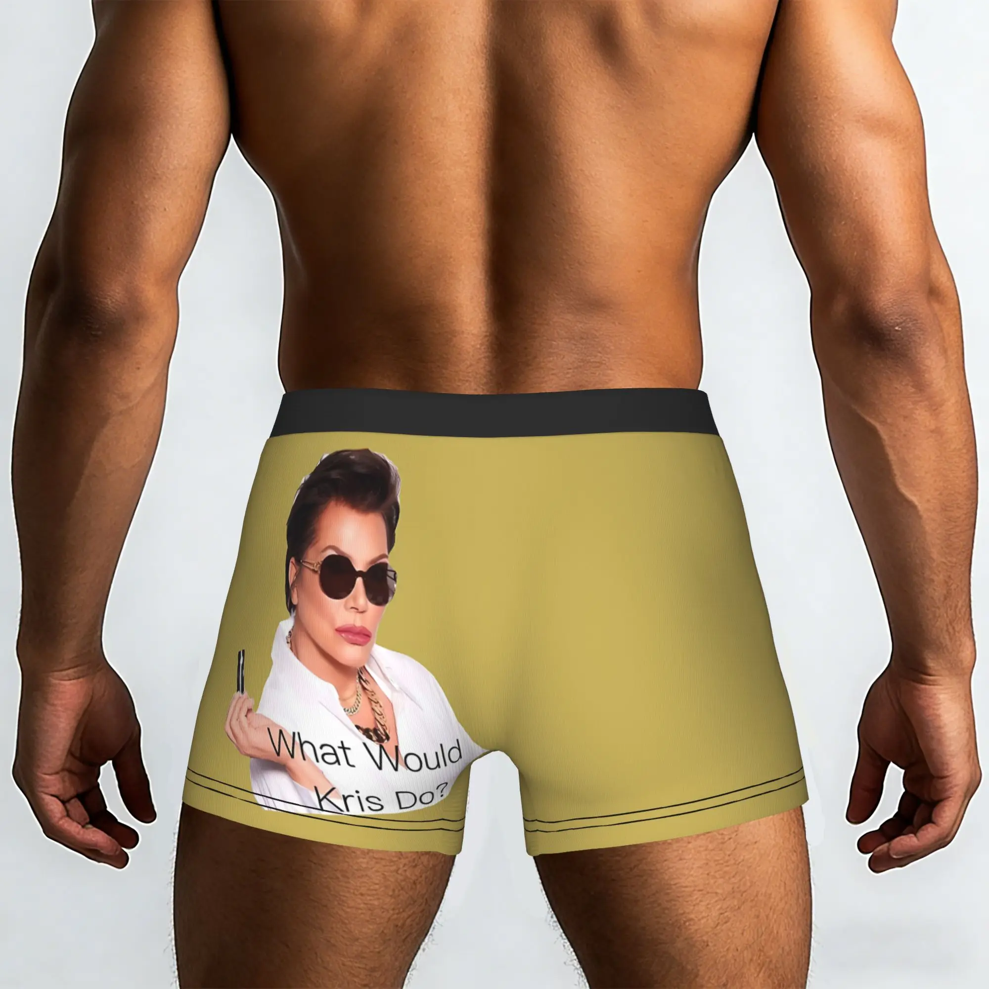 Potrait Of Popular Woman Quote K-Kris Jenner Underpants Breathbale Panties Male Underwear Comfortable Shorts Boxer Briefs