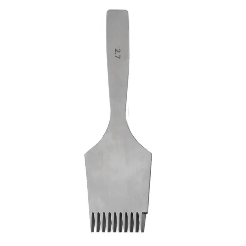 Oblique Punch Set (2+5+10 Teeth) - High Carbon Steel Heat-Treated Leather Punch Tool With Brushed Finish For DIY Stitch