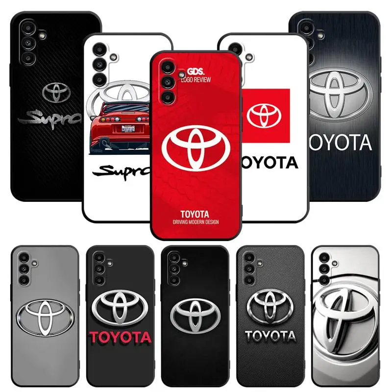 Case For Samsung Galaxy A52 A53 A12 A13 A54 A32 A51 A71 A23 A33 A21s A13 5G A22 A50 Black Phone Case Japanese Brand Car T-Toyota