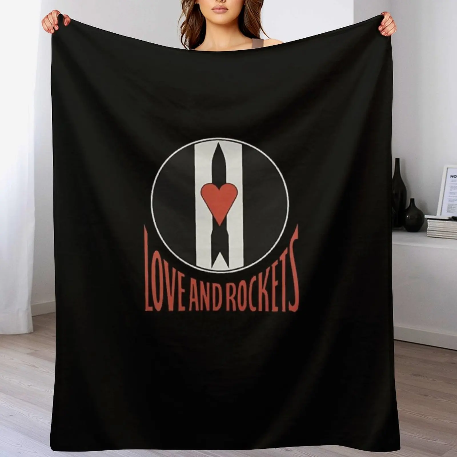 

Love and Rockets Throw Blanket funny gift Travel Loose Camping Blankets