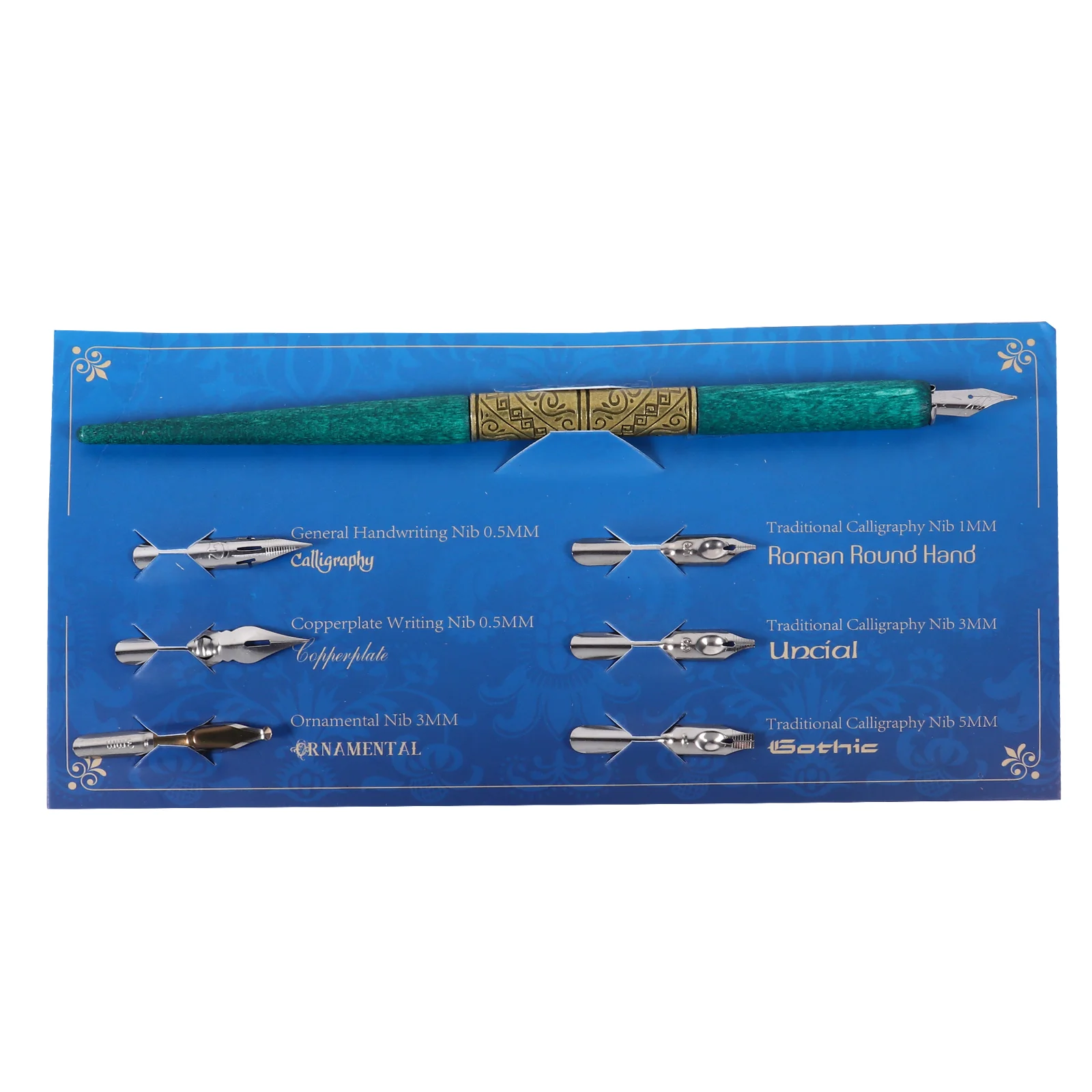 

Wooden Dip Pen Supplies Calligraphy Kit Multiple Writing Purpose Starter Aluminum Alloy English