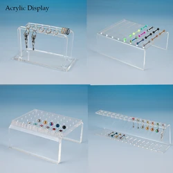 1PC Luxury Holes Portable Clear Acrylic Use For Ear Nipple Nose Tongue Stud Jewelry Board Display Holder Stand