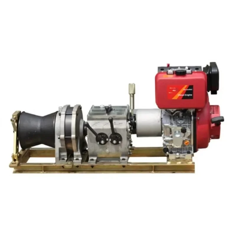5 Ton Engine Power Cable Pulling Winch Direct Shaft Drive Powerful Electric Winches Portable     Pulling Winch