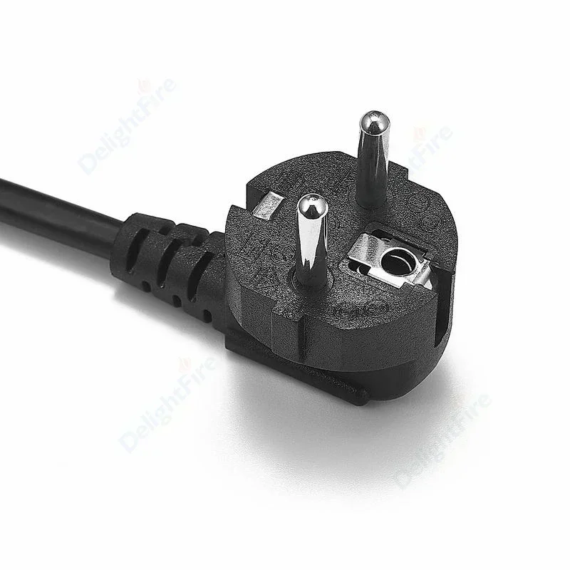 EU Power Supply Cable IEC C15 C13 1.5m L Shape European Power Extension Cord For Household Electrical Appliances UPS PDU Servers