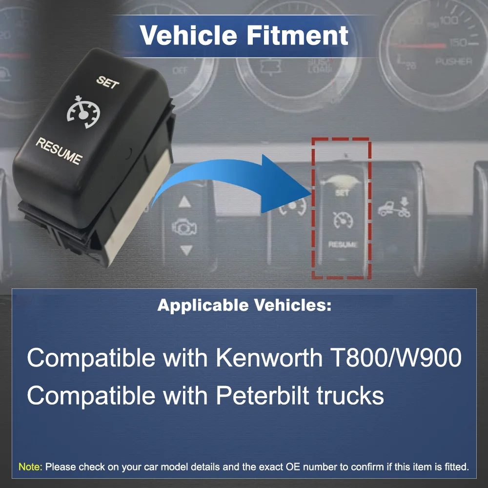 

Cruise Control Rocker Switch 577.59626 P27-1040-15 for Kenworth T800/W900 for Peterbilt trucks