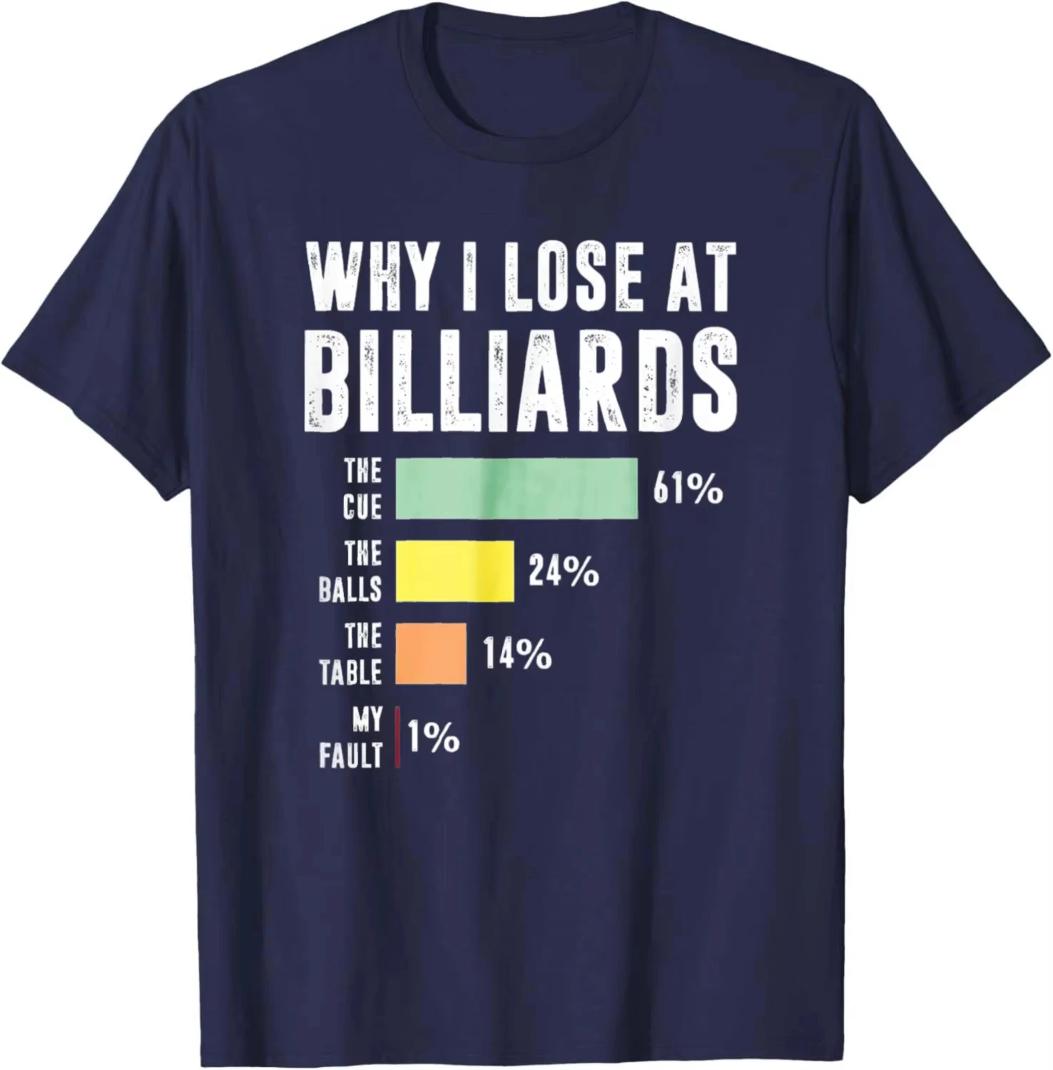 Why I Lose At Billiards Funny Graphic T-Shirt Billiards Player Cotton Summer Casual T Shirt Men Women Unisex Streetwear Tops