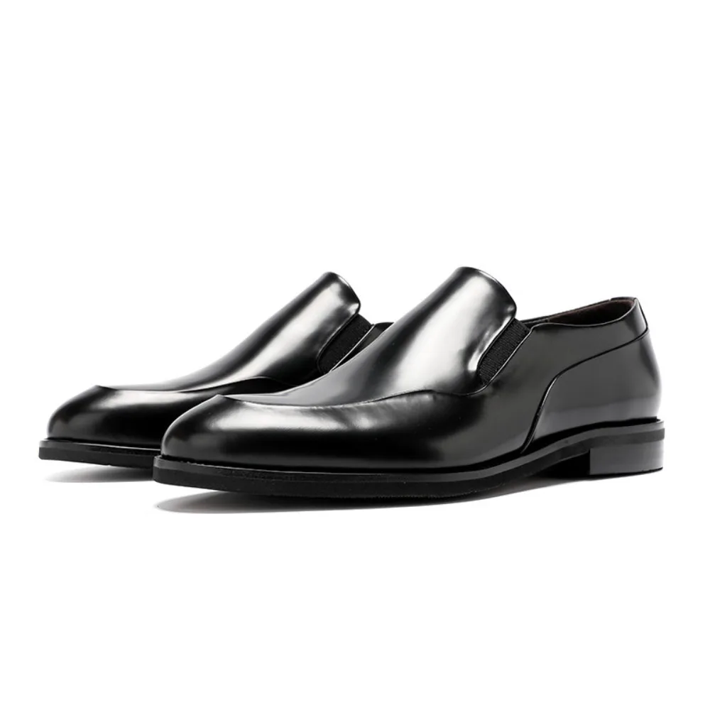 New Arrival Men Genuine Leather Loafers Slip on Shiny Soft Sole Business Casual Leather Shoes Summer Fashion Versatile