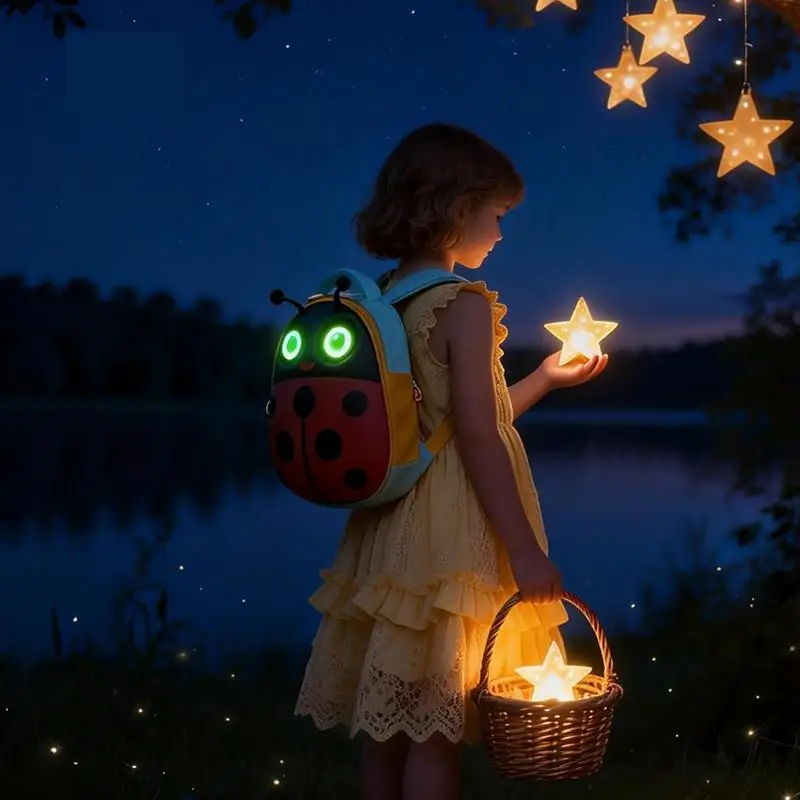 Ladybird LED Screen Kindergarten Schoolbag Bluetooth Connection App Control Display Backpack Baby Travelling Bag Back Pack Bags
