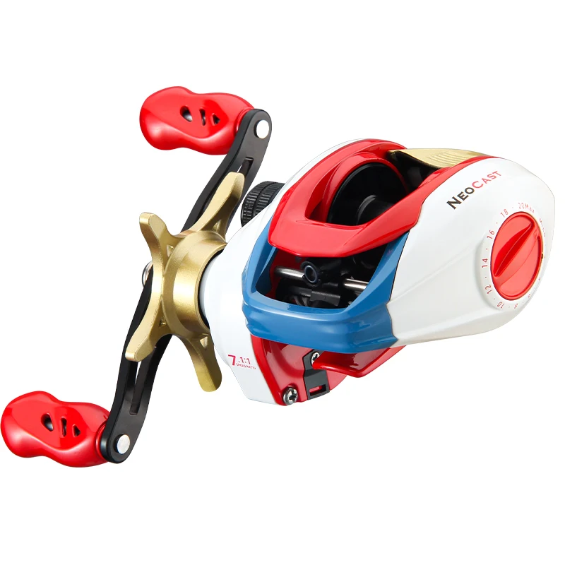 

Катушка HAUT TON NC200 для приманки, 3 + 1 металлические подшипники, передаточное число 7,1:1, сверхлегкая, максимальное сопротивление 5 кг для пресноводной и морской рыболовной катушки