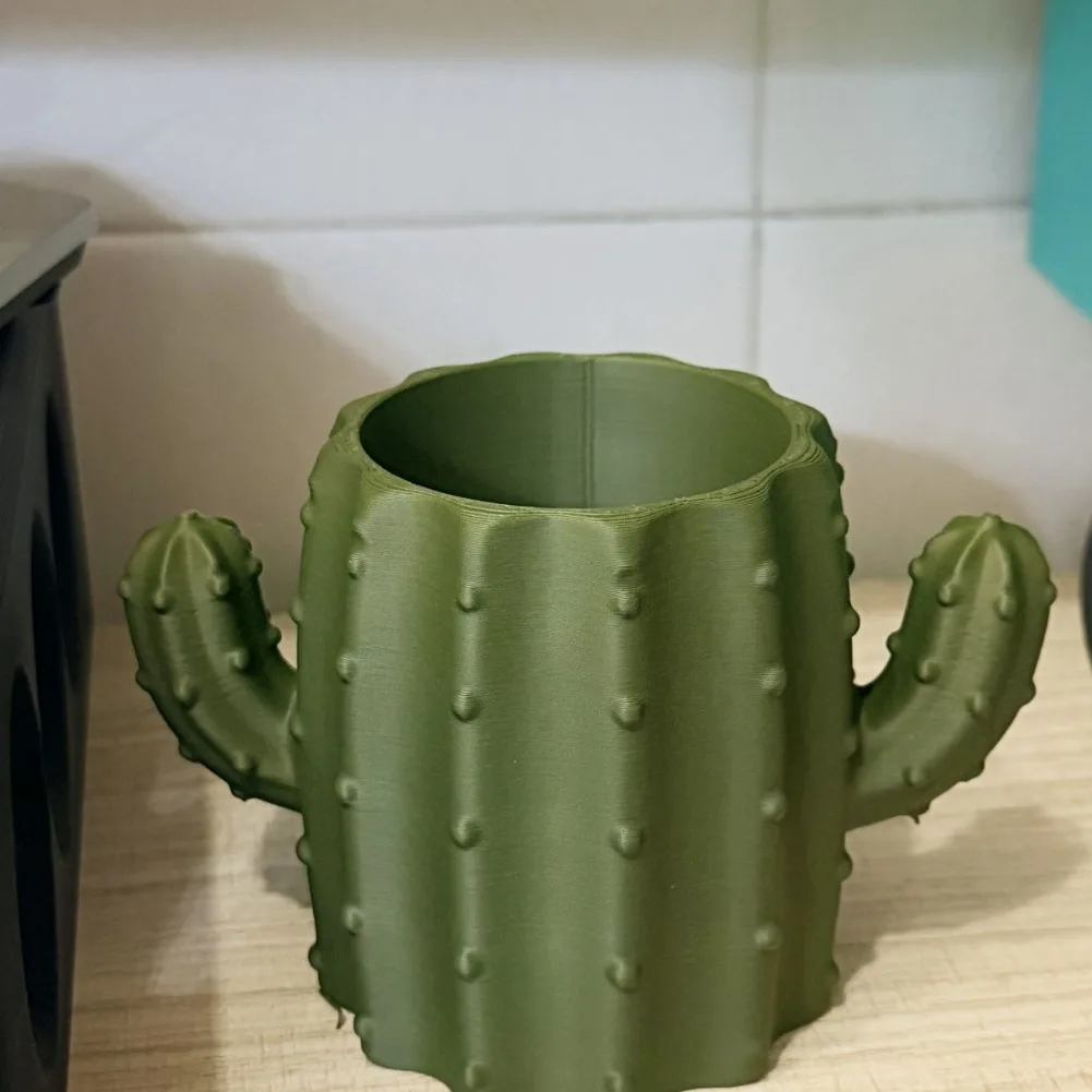 Cartoon Cactus Pen Holder Table Multifunctional Stationery Brush Storage Pot Apple Pencil Racks School Office Ornament Decor
