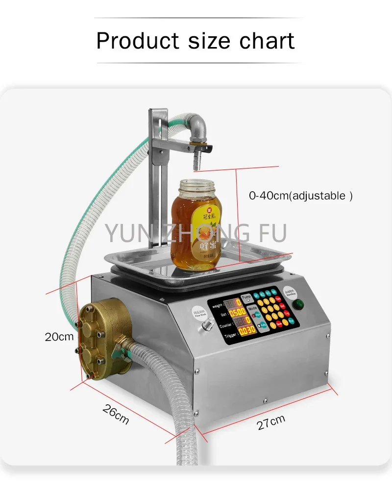 Large Flow  and Weighing Filling Machine Honey Sesame Paste Edible Oil Glue Mucus Automatic