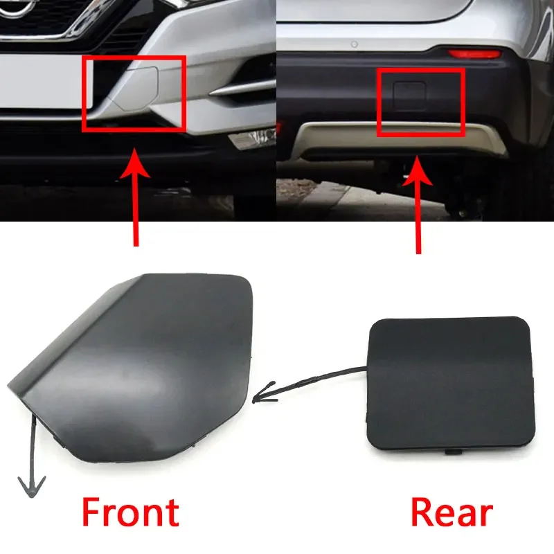 For Nissan Qashqai 2018 2019 Front Rear Bumper Tow Hook Cover Trailer Hitch Eye Cap Base Color