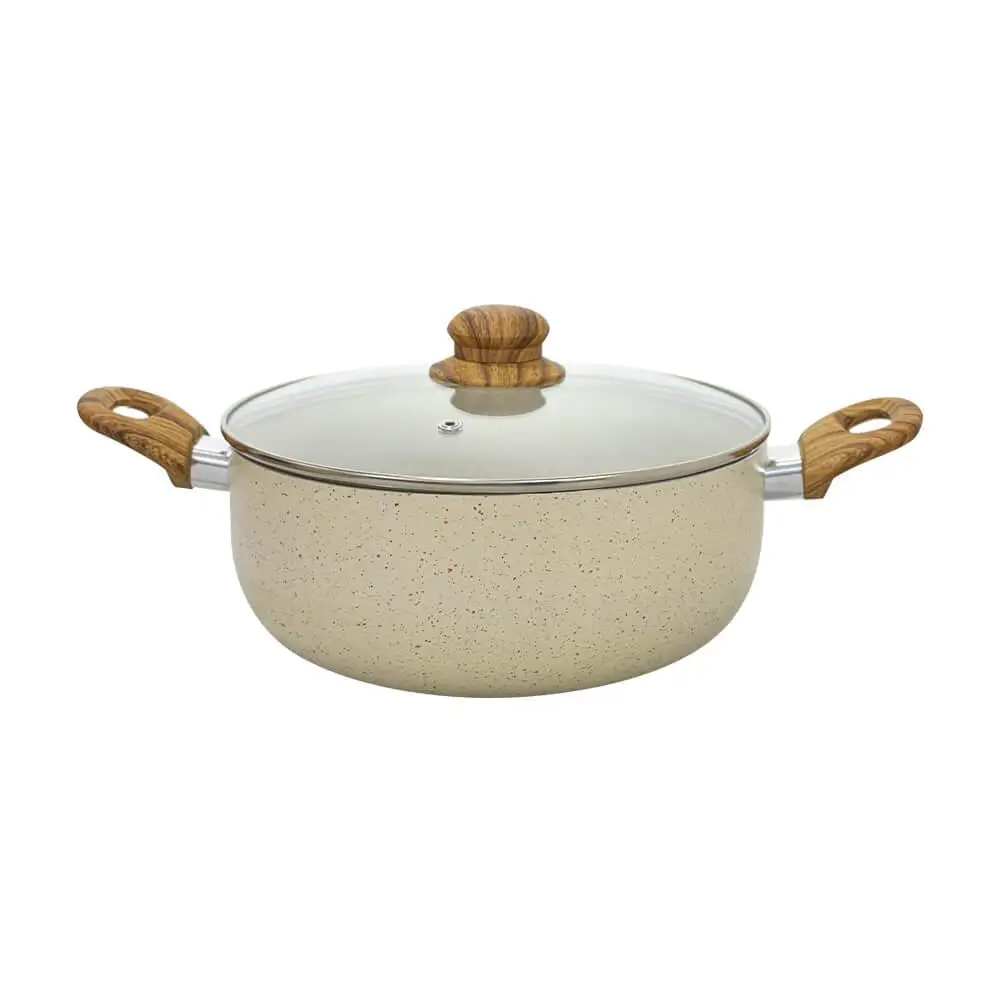 Caçarola Antiaderente Revestimento Cerâmica 20cm Vanilla Sahara - Casambiente