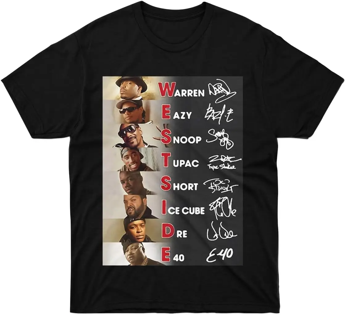 

T-Shirt Shirt Sleeve Westside Women All Boy Rappers Family Warren Unisex Eazy Friend Snoop Gift for Men Dog Girl Multicoloured