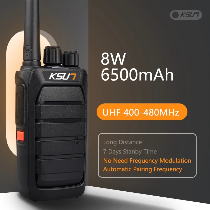 KSUN Powerful Woik Toik Automatically Match Frequency Radio Station UHF Transceiver Long Range Decoding Counter Walkie Talkie