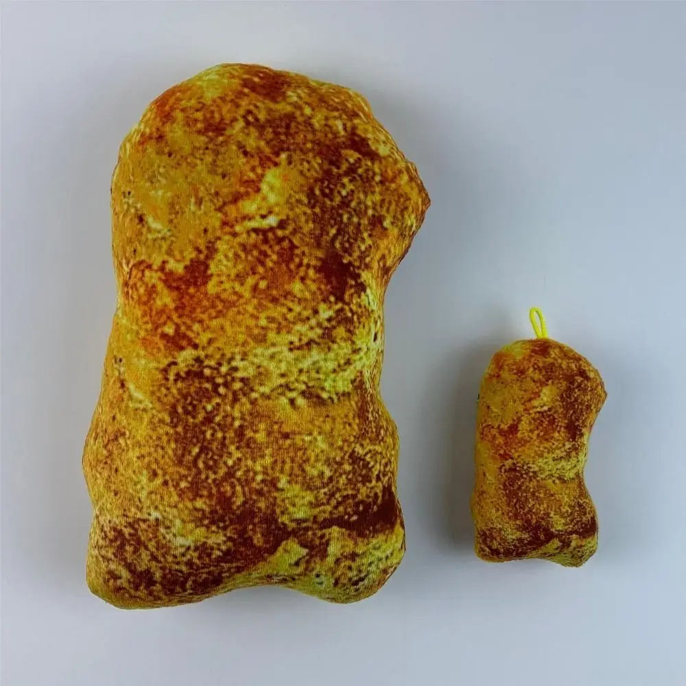 Breloczek Pluszowa Noga Kurczaka Prezent dla Przyjaciela pluszowa zabawka Nuggetsy Kurczaka Brelok Głosowy wisiorek żółty Wisiorek Jedzenie torba