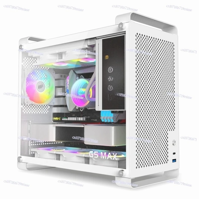 

G5MAX Шасси Matx Белый Шасси Черная Боковая Прозрачная Настольная Мини ITX Маленький Компьютер Пустой Шасси Блок Питания