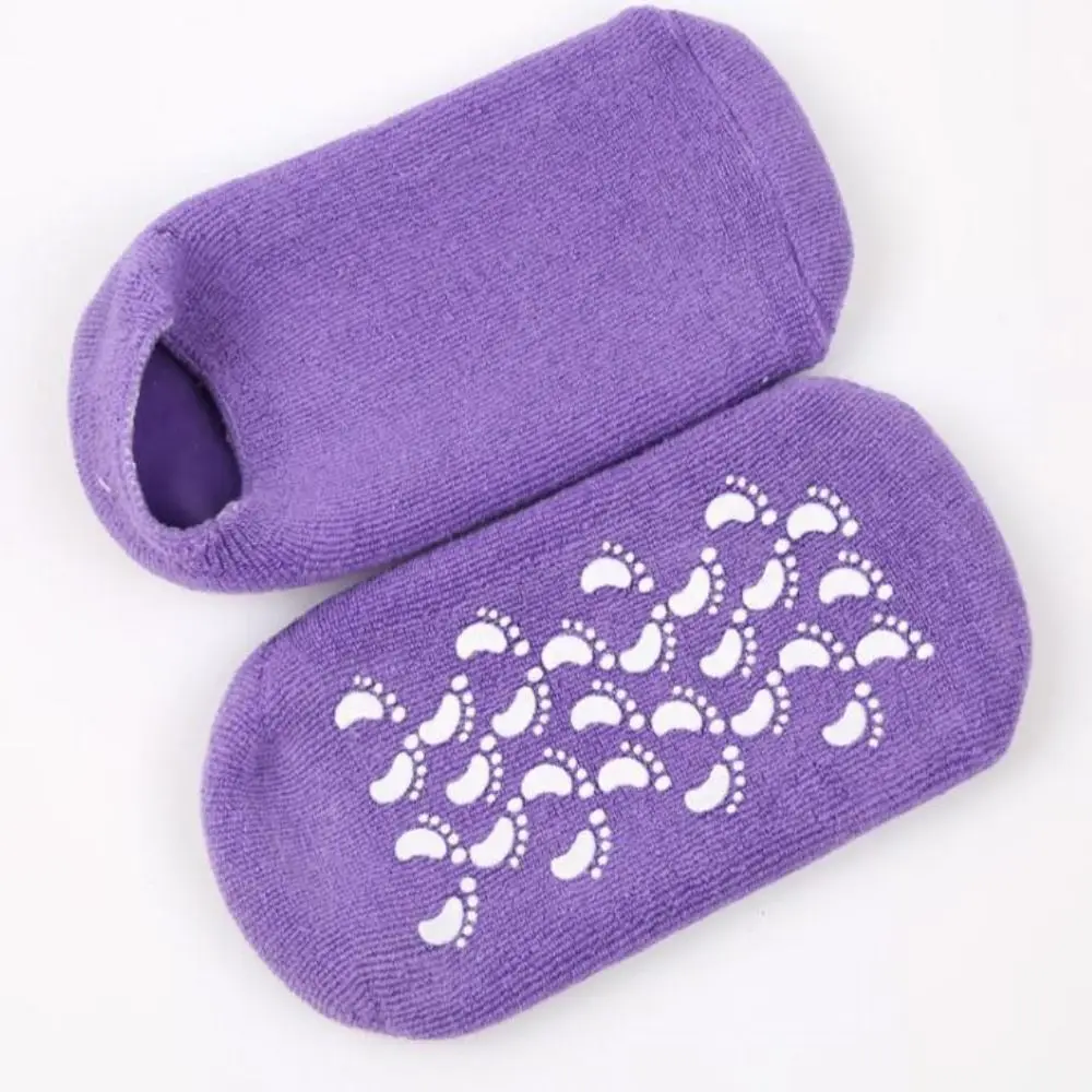 1 paar (2 stücke) wiederverwendbare Silikon Haut Schutz Reparatur Fußpflege Spa Feuchtigkeitsspendende Gel Socken Weiche Haut Socke Pediküre Harte Ferse