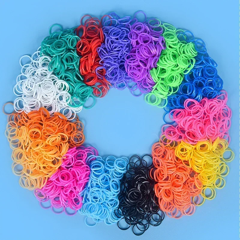 

600pcs Rubber Band LOOM Girls DIY Handmade Toys Bracelet Rubber Band Rainbow, Craft Kits for Children набор для шитья кукол