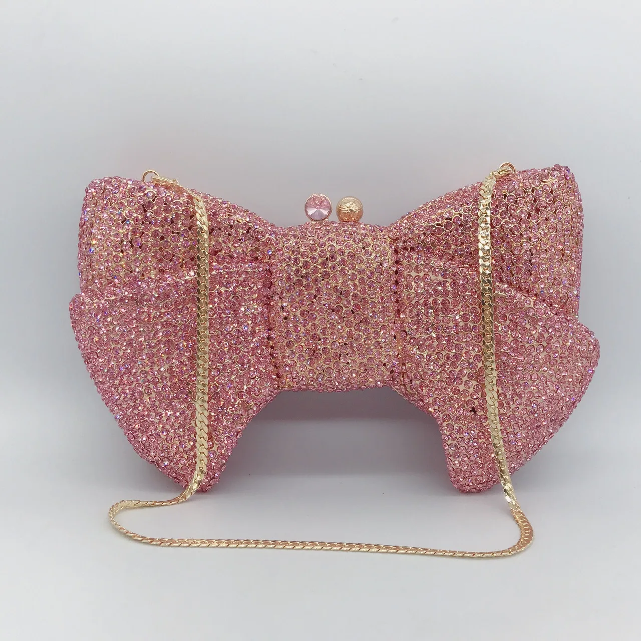 Bow Hollow out Crystal Banquet Wedding Party Dress Bag Rhinestone Luxury Designer Handbag Stone Elegant Bow Clutch Purse Bag